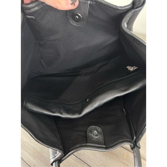 Vince Camuto Blue White Woven Harlo Tote Shoulder Leather Blend Purse - Picture 8 of 15